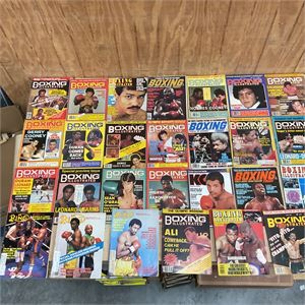 27 Vintage Boxing Magazines 1980-1985 Ring Boxing Illustrated Lot